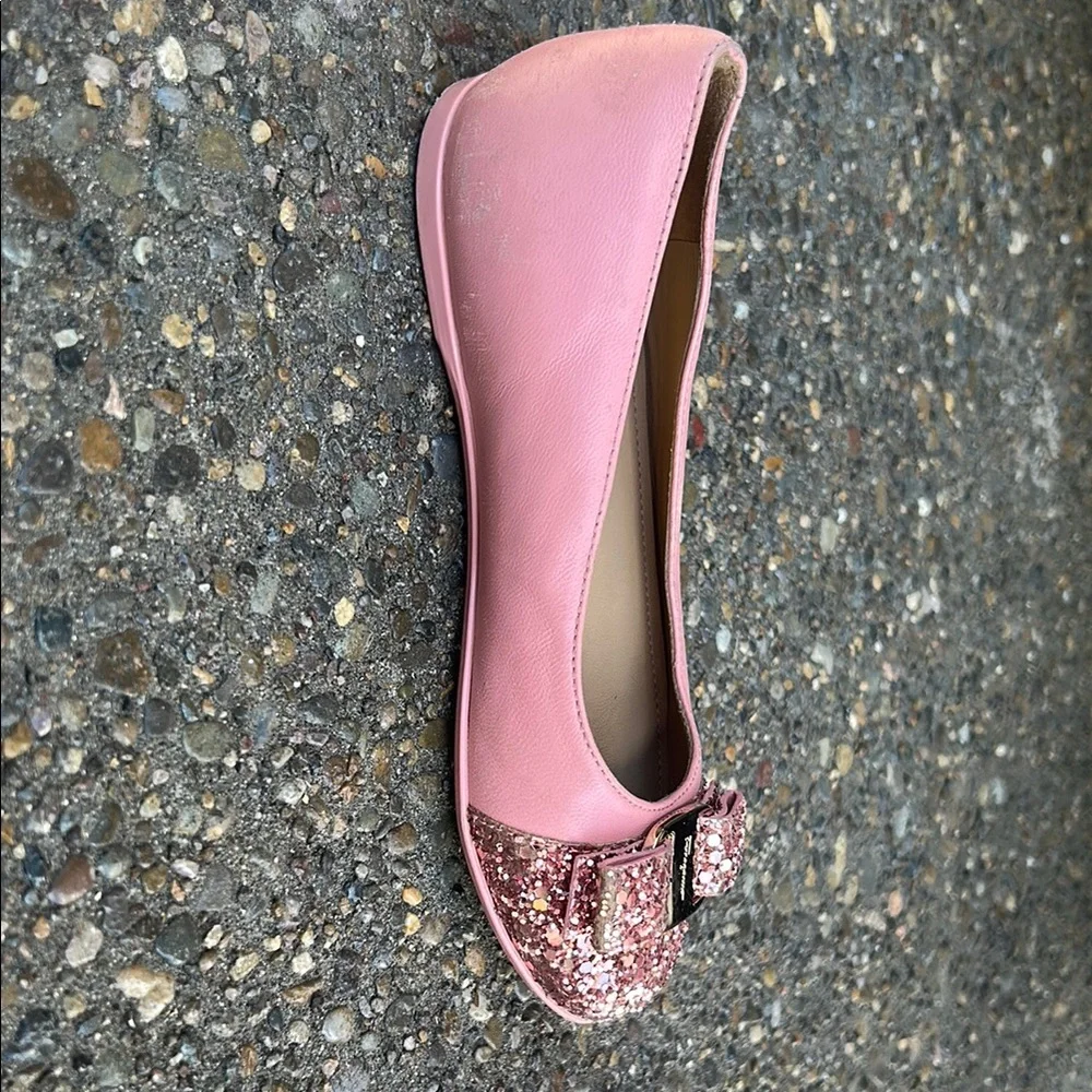 Salvatore Ferragamo Pink Glitter Kids Dress Shoes - Picture 9 of 9